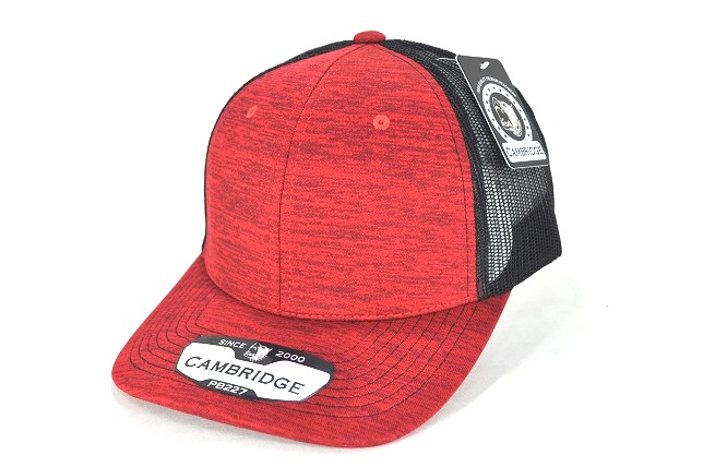 PB-227 TRUCKER SPACE DYE - RED/BLACK